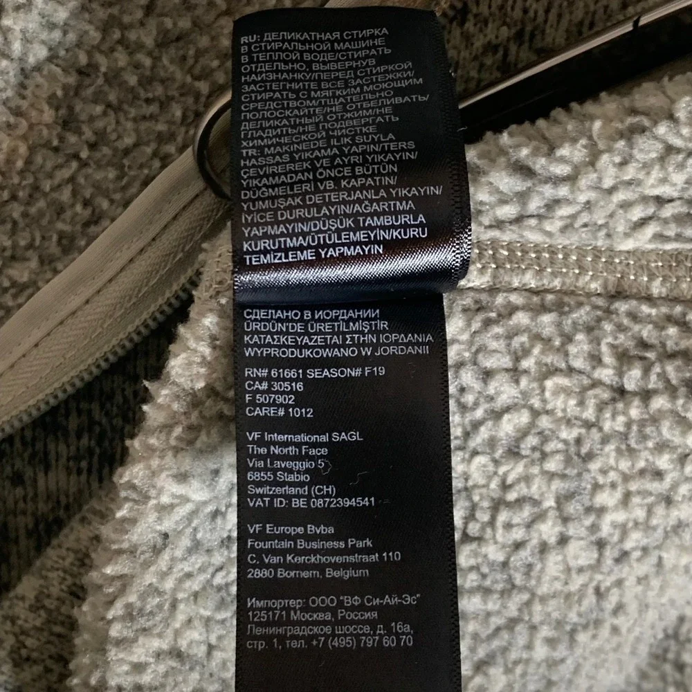 The North Face Gordon Lyons Fleece Mens M Grey Excellent Quarter‎ Zip Pullover